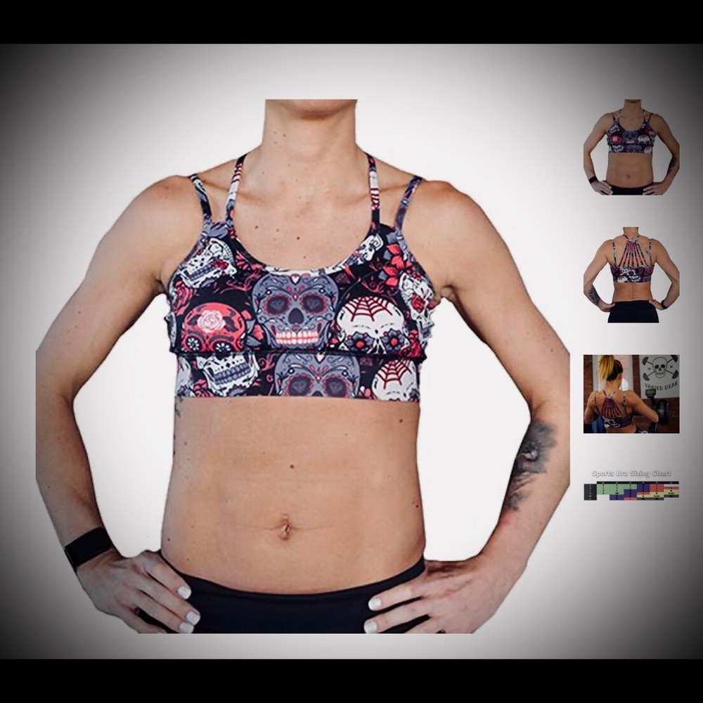 Skulls & Roses CVG sports bra